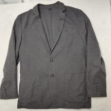J Crew Thompson Sport Coat Mens 40R Gray Slim Notch 2 Button Patch Pockets
