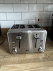 4 Slice Toaster, Adjustable Browning , Defrost, Stainless Steel, Igenix IG3204