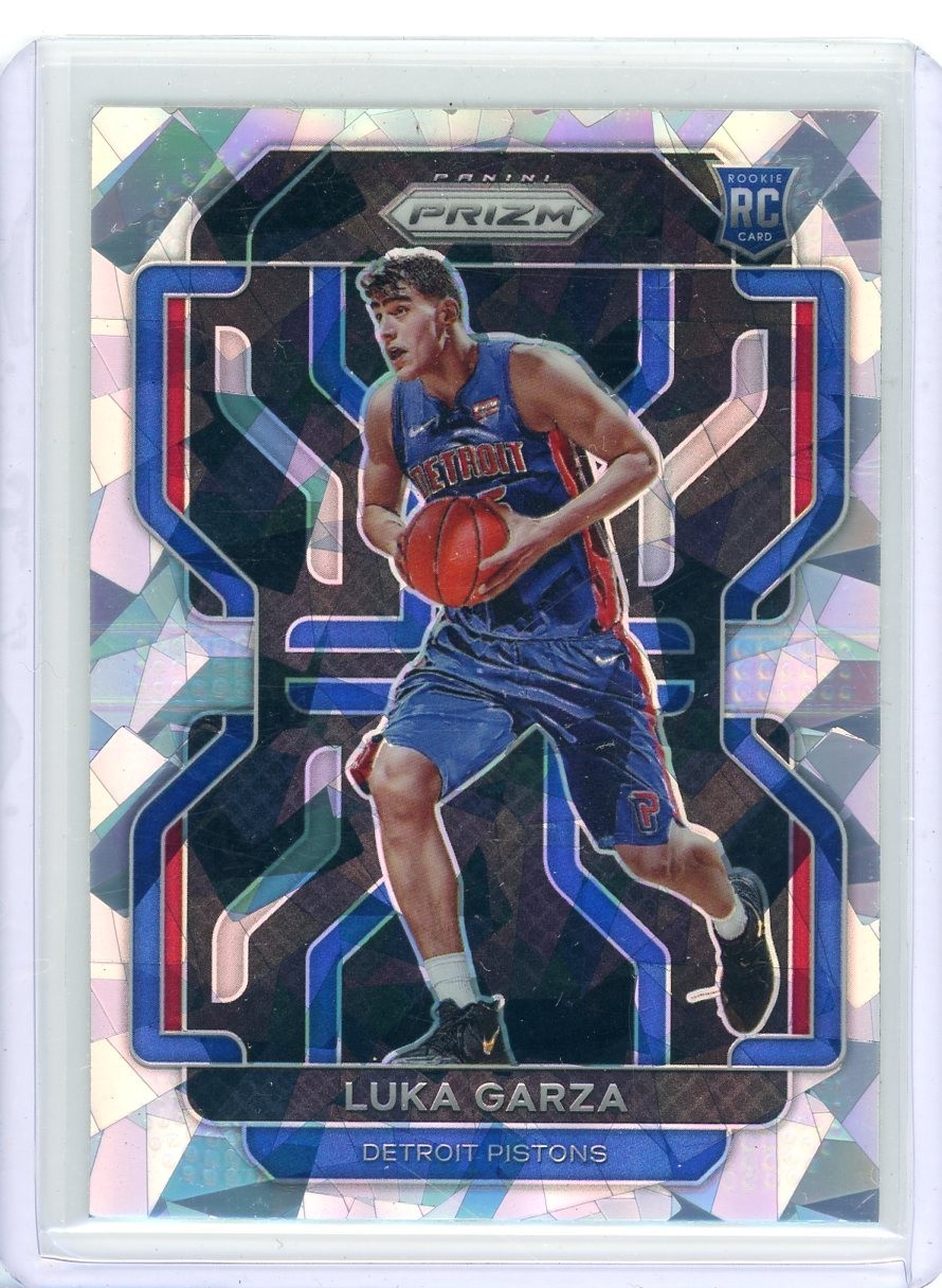 2021-22 Panini Prizm #303 Luka Garza RC Silver Cracked Ice Prizm #303 Celtics