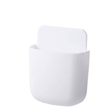 Wall Mounted Storage Box Mobile Phone Plug Holder Stand Rack Remote Control Stor