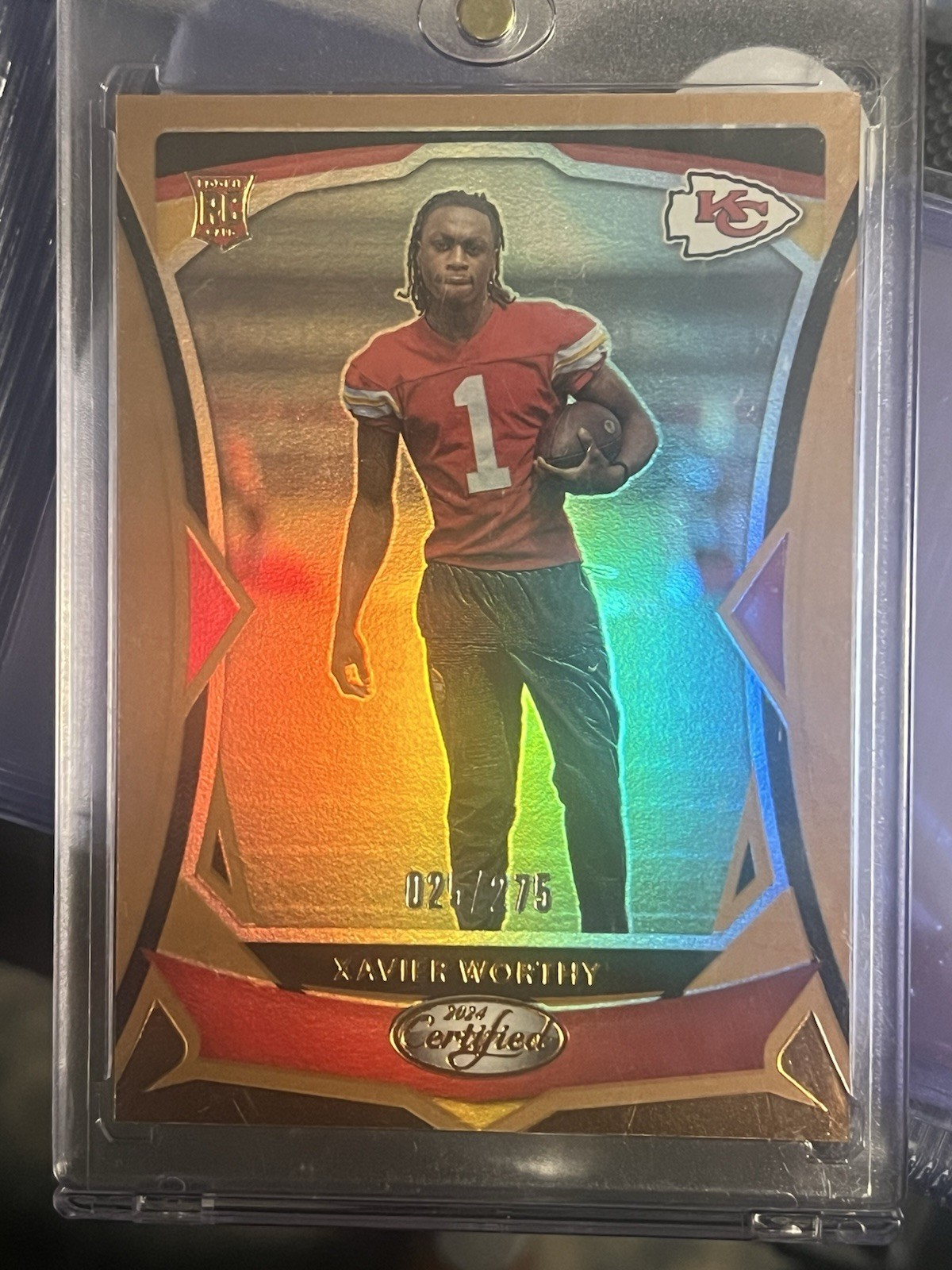 2024 Panini Certified - Rookies Xavier Worthy #120 Mirror Bronze /275 (RC)