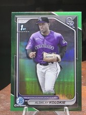 2025 Bowman #BCP-173 Aldalay Kolokie Green Refractor 88/99 (RC)
