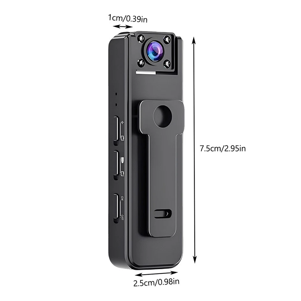 1080P Mini Body Camera with Clip | Portable HD Video Recorder, Night Vision - Image 2 of 4