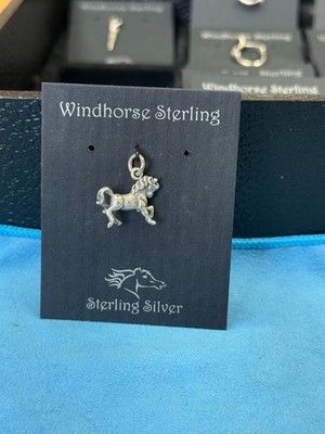 Sterling Silber Charm tänzelndes Pferd