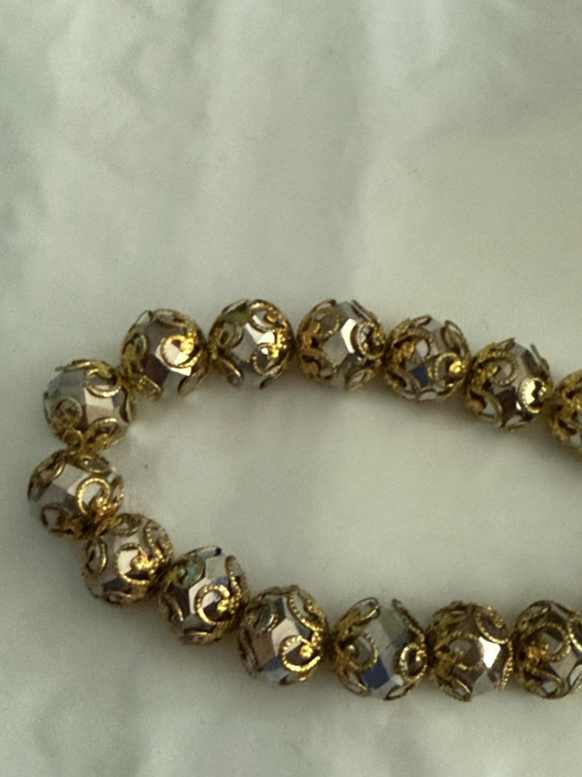2 MULTI COLOR BEAD & GOLD PLATED ELASTIC BEADED  … - image 6