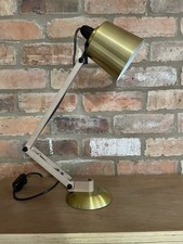 Vintage Conran Mac lamp with Faux Wood Arms - Gold