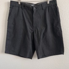 O'Neill Men's 34 Shorts Plaid Flat Front Bermuda Gold Surf Beach Casual