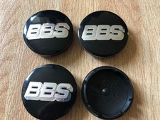 4x BBS Wheel Centre Cap Alloy Hub Center Caps 56mm 5.6cm Black / Silver
