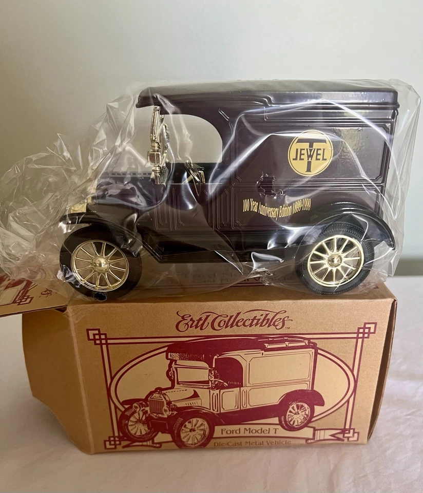 Ertl Coleccionables Joyas Comestibles Ford Modelo T Banco de Monedas Die Cast Nueva Caja 1/25 Foto 3 de 3