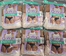 SIX Pkgs of HANES Breathable Cotton Tagless Bikinis  Size 7L - Total 30 BIKINIS