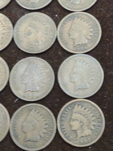 LOT of 16 INDIAN HEAD PENNIES 1800s -1900s Average Grades Unsearched Estate Liq - Picture 4 of 10