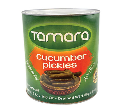 Tamara Whole Cucumber Pickles 3kg Tin - Ready to Eat Side Dish