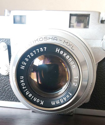 美品 Konica コニカ ⅢA Hexanon f=48㎜ フィルムカメラ Konica Iii Hexanon F 48Mm Film Camera Operation Confirmed