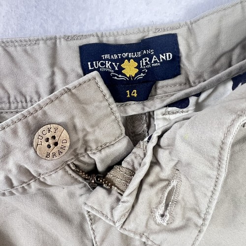 Lucky Brand Kids Khaki Cargo Shorts Size 14 Youth Camp Hiking Outdoor - Picture 5 of 10