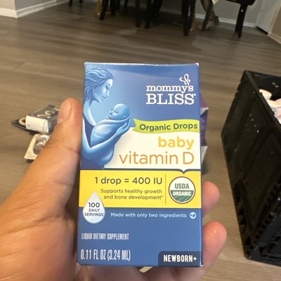 Mommy's Bliss Organic Baby Vitamin D Drops, .11 oz - 100 Servings - EXP 03/26
