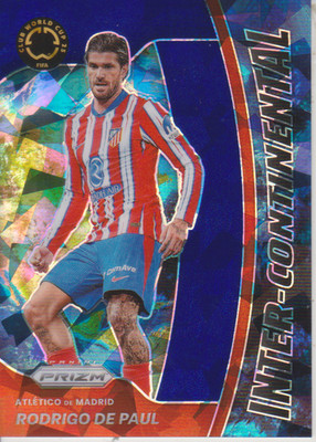 2025 Panini Prizm FIFA CWC Inter-Continental Blue Ice Rodrigo De Paul #51/99