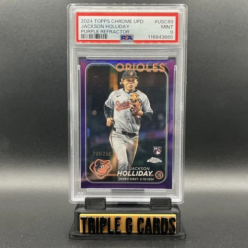 2024 Topps Chrome Update Jackson Holliday Purple Refractor /250 PSA 9 RC