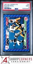 1991 ALL-WORLD CFL FRENCH #33 RAGHIB ISMAIL RC POP 1 PSA 9