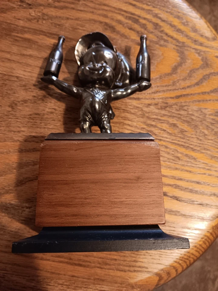 Figura publicitaria premio Dr Pepper PERKY 10 2 4 vintage cobre bronce Foto 2 de 4