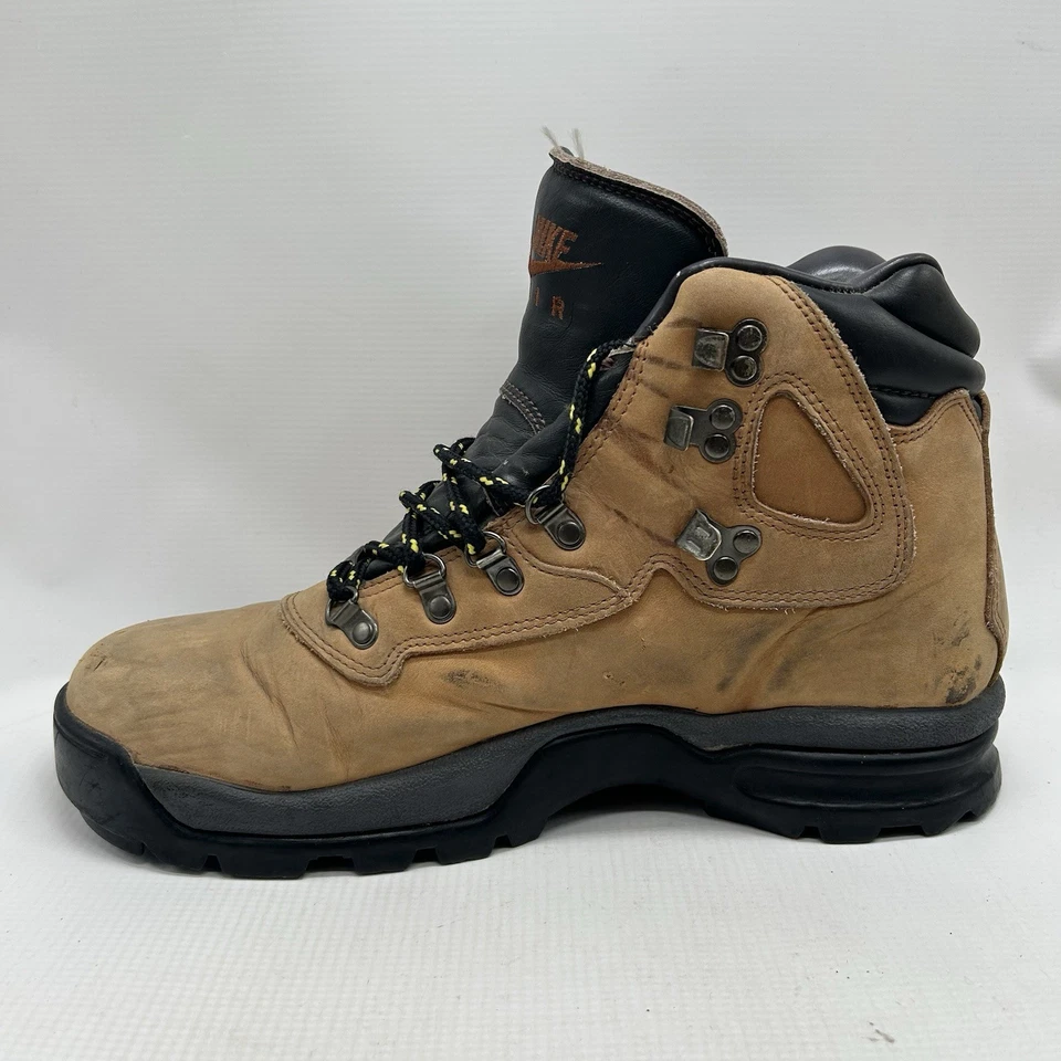 Винтажные туристические ботинки 90-х Nike ACG Goretex мужские размер 11,5 США пшеничная коричневая кожа - Изображение 4 из 4