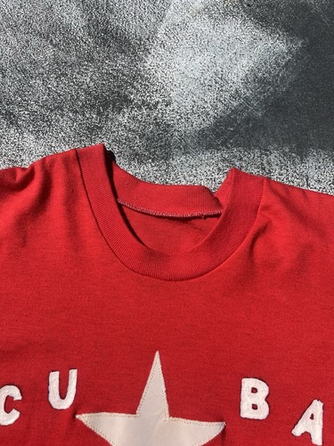 Vintage Kuba Flagge T-Shirt Herren 70er 80er Large Cuban selten gestreift - Bild 4 von 5