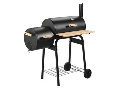 Grillmeister Holzkohle Smokergrill GMS 92 A1 BBQ Grill SMoker Set Grillwagen