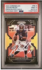 2021 Panini Chronicles - Prizm Black Gold /10 Signatures #PB-3 Justin Fields