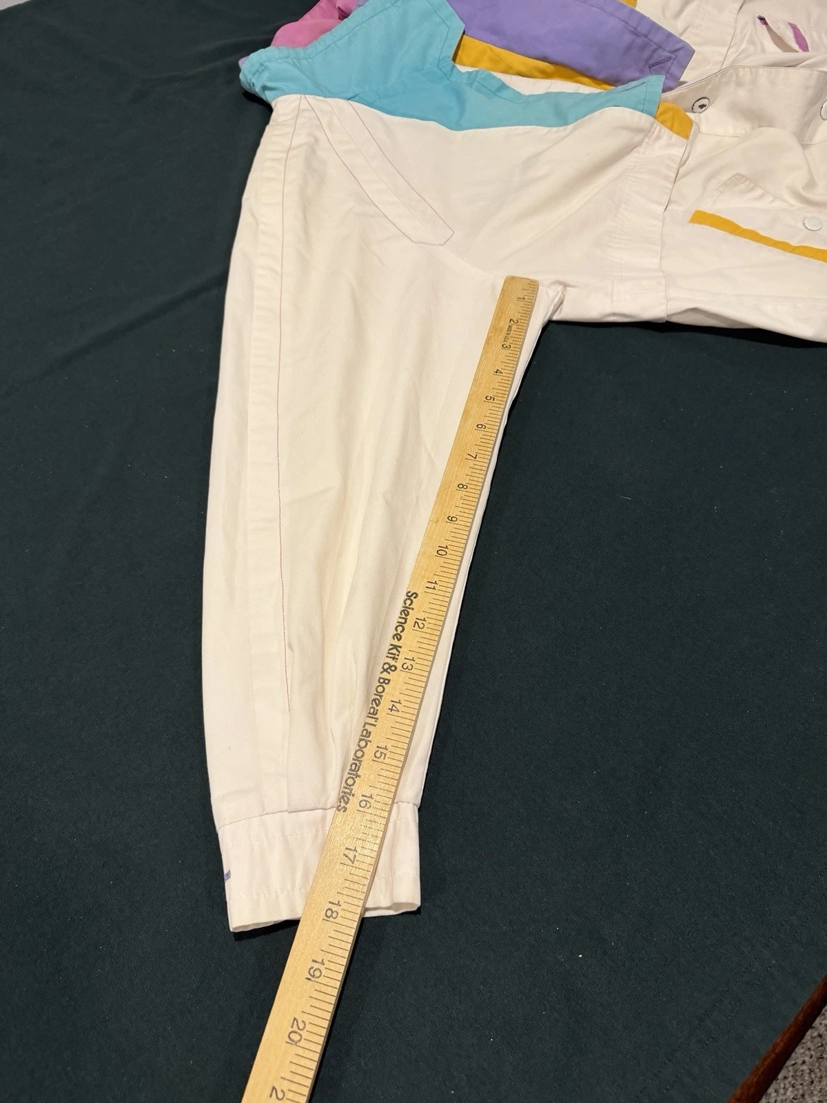 Vintage 80s Be In The Current Seen Pastel Colorblock Light Jacket Mens Medium - product detail image 6