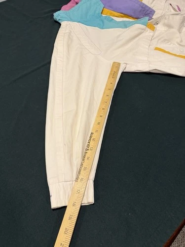 Vintage 80s Be In The Current Seen Pastel Colorblock Light Jacket Mens Medium image 6