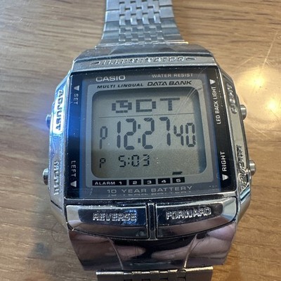 Casio 2515 DB-360 Data Bank Quartz Uhr, Digitaluhr LCD, Multi Lingual, vintage