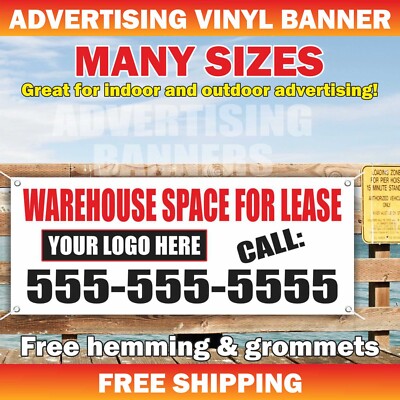 Warehouse For Rent Sign WAREHOUSE SPACE FOR LEASE Advertising Banner Vinyl Mesh Sign Wholesale ...