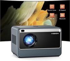 HISION 1080P Bluetooth Dual WiFi 10000LM Home Movie Gaming Projector 4K Support