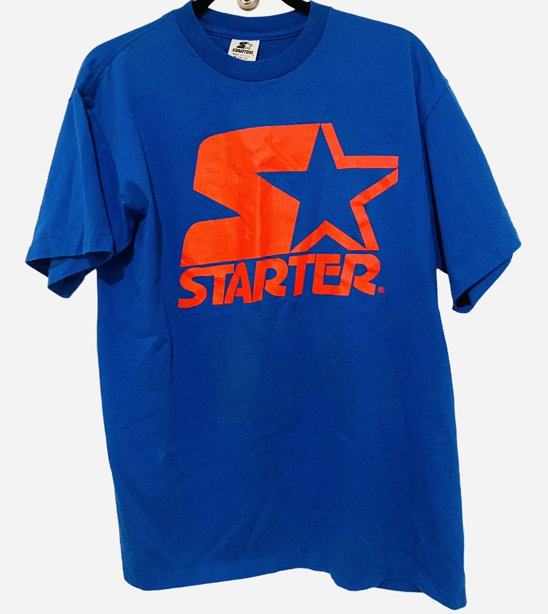 Starter Vintage Shirt Graphic Tee Sz Medium 38-40 Blue Red