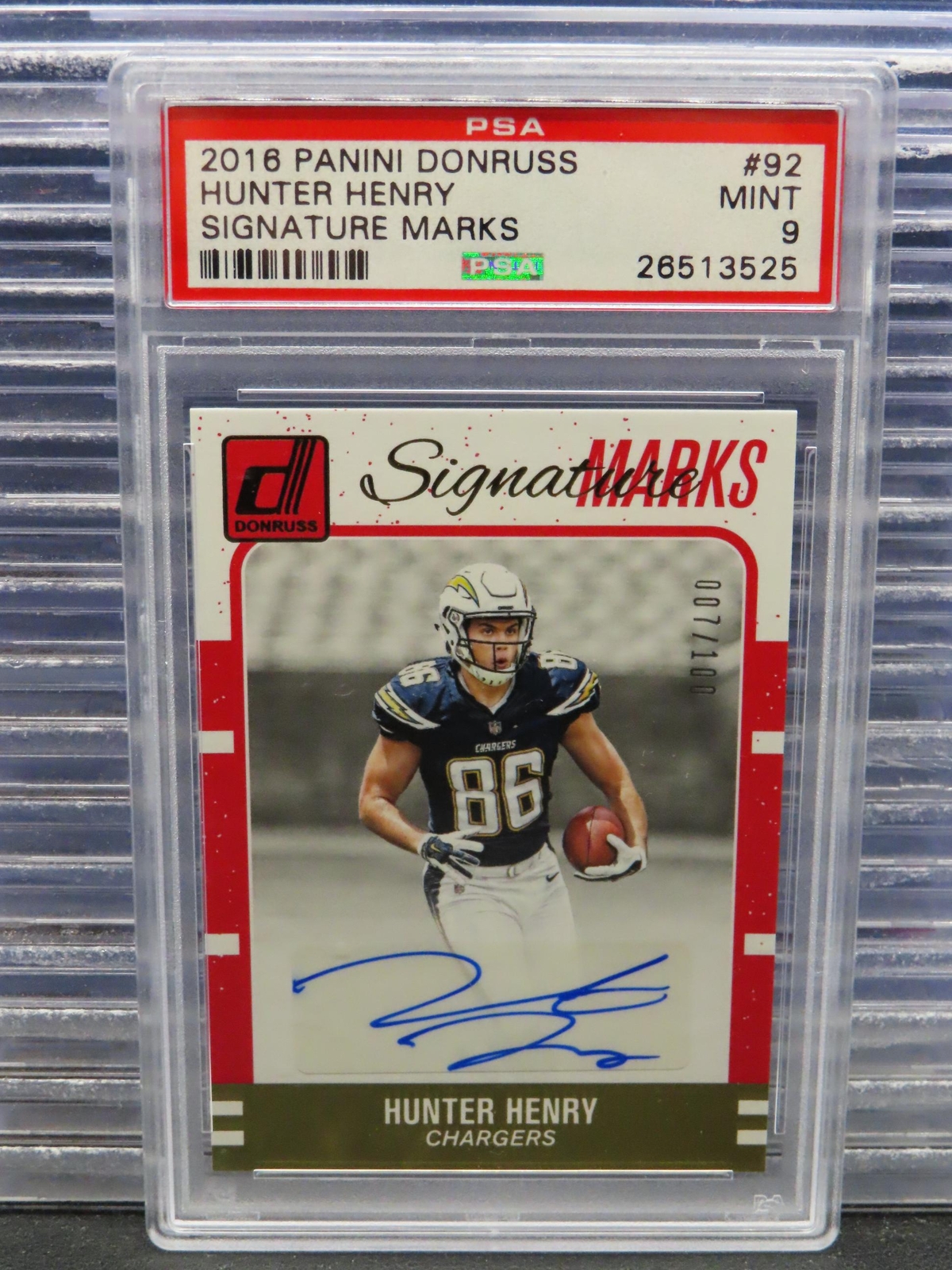 Hunter Henry Panini Donruss Signature Marks #92 Base