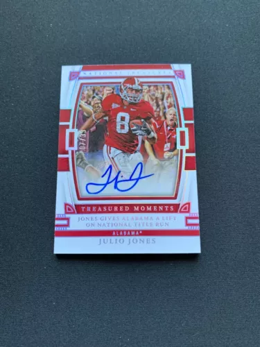 2023 National Treasures Julio Jones Treasured Moments Silver Auto #’d/39 Alabama