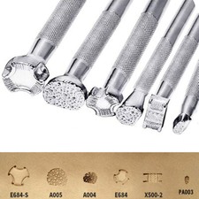 6pcs Leather Craft Stamps Leather Working Saddle Making Tools Carving Stamping