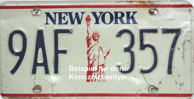 New York Liberty License Plate Original Us Nummernschild Originalbild Ebay