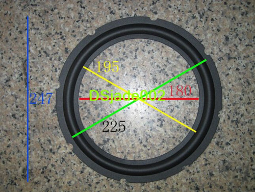 1 Stck. 10" Zoll perforierter Gummikand Lautsprecher Surround Lautsprecher Reparaturteile - Bild 1 von 3