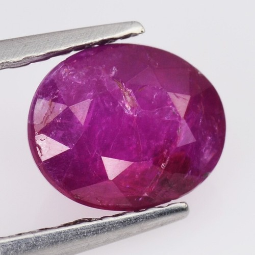 1,30 Ct _ GFCO CERTIFICADO ROSA ROJO RUBÍ NATURAL SIN CALENTAR CORTE OVALADO PIEDRAS PRECIOSAS SUELTAS - Imagen 10 de 16