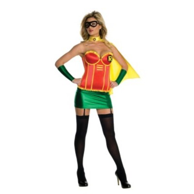 Corsetto Costume Wonder Woman Per Adulti – Ufficiale DC Comics – Raso Rosso E Blu Con Dettagli Oro – Include Ferretti E Stringhe