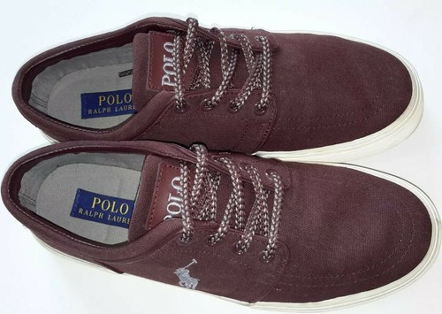 Maroon Canvas Boat Shoes 
