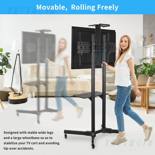 Portable Mobile Trolley TV Stand Support for 32 - 70" LCD/LED Screen with Wheels - Picture 10 of 13
