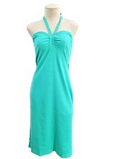 Nine West XXL Teal Halter Beach Mexico Pool Vacation Tropical Summer Dress NEW