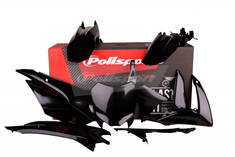 Plastiques Polisport CRF110F noir haute résistance anti-rayures pour Honda 13-16
