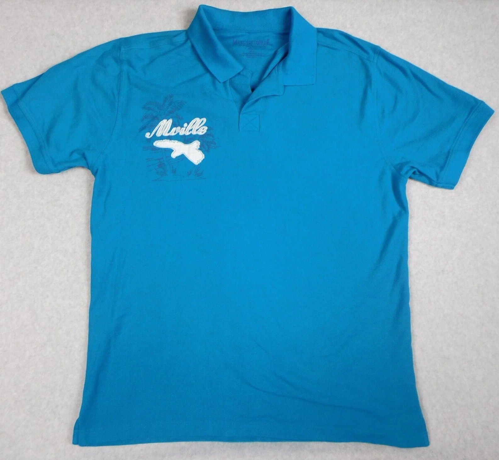 Margaritaville Men's XL Polo Shirt Logo Short Sleeve … Gem