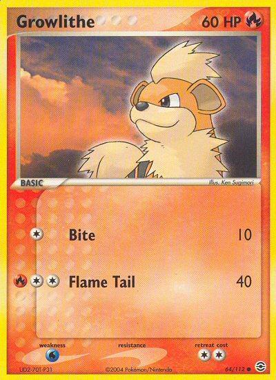 Pokemon Growlithe (64/116) FireRed & LeafGreen LP