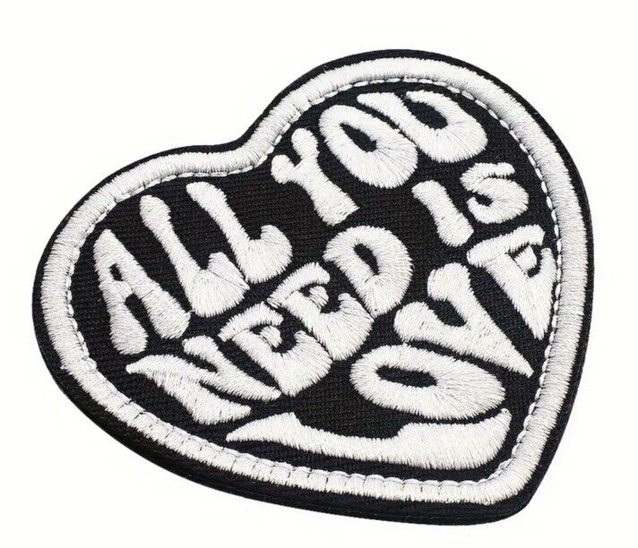 NEW Beatles All You Need Is Love Iron/See On Heart Shaped Patch
