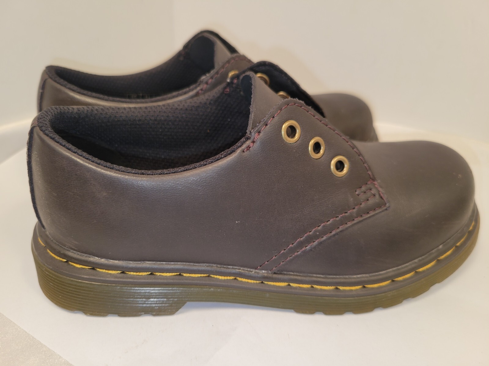SAOLA Scarpe da bambino Dr. Martens Oxford pelle marrone ragazzi US 11 suola ammortizzata ad aria pulita