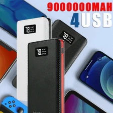 9000000mAh Portable Power Bank USB LCD External Battery Charger For Cell Phone