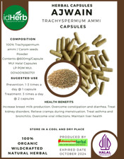  idHerb CAPSULE AJWAIN - TRACHYSPERMUM AMMI NATURAL ORGANIC HERBAL FRESH